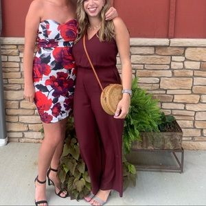 Burgundy jumpsuit